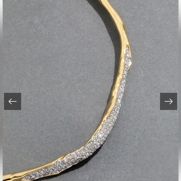 🎁ALEXIS BITTAR Solanales Gold Crystal Collar Necklace last 1 - Picture 8 of 9